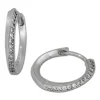 SilberDream Creole Zirkonia weiß 925 Sterling Silber Ohrring SDO350W