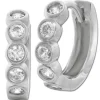 SilberDream Creole Zirkonia weiß 925 Sterling Silber Damen SDO4362W