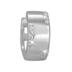 SilberDream Creole Zirkonia weiß 925 Sterling Silber Damen Ohrring SDO385W