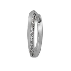 SilberDream Creole Zirkonia weiß 925 Sterling Silber Ohrring SDO350W