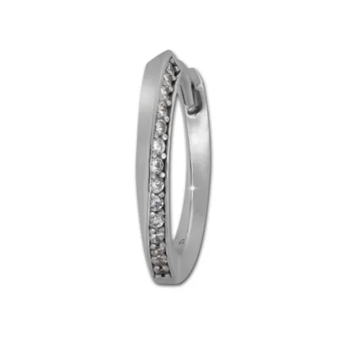 SilberDream Creole Zirkonia weiß 925 Sterling Silber Ohrring SDO350W
