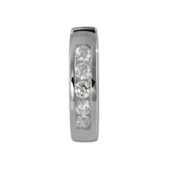 SilberDream Creole Zirkonia weiß Ohrring 925er Silber Schmuck SDO0045WJ
