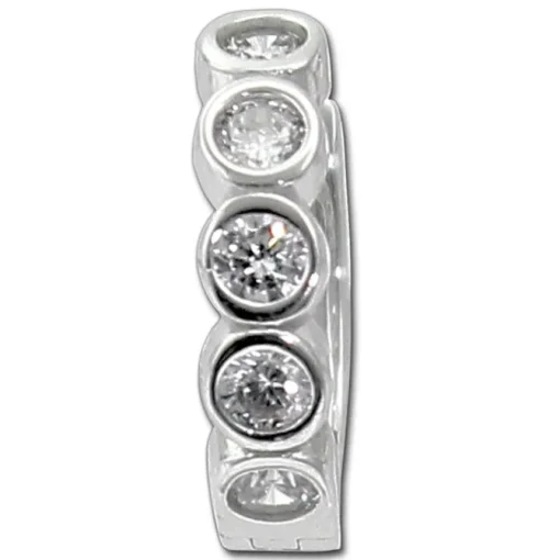 SilberDream Creole Zirkonia weiß 925 Sterling Silber Damen SDO4362W