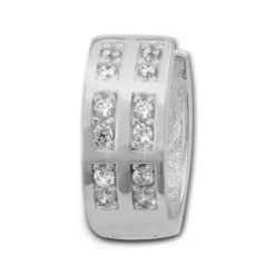 SilberDream Creole Zirkonia weiß 925 Sterling Silber Damen Ohrring SDO381W