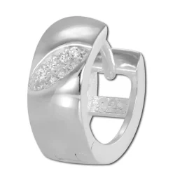 SilberDream Creole Zirkonia-Blatt weiß 925 Sterling Silber Damen SDO4268W