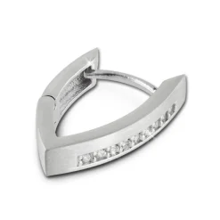 SilberDream Creole Zirkonia weiß 925 Sterling Silber Damen Ohrring SDO379W