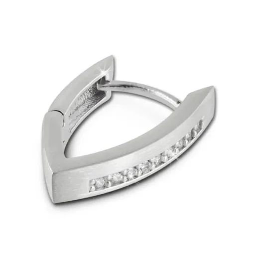 SilberDream Creole Zirkonia weiß 925 Sterling Silber Damen Ohrring SDO379W