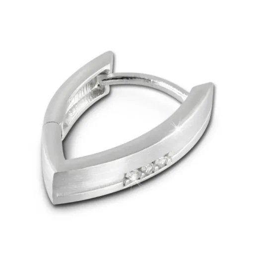 SilberDream Creole Zirkonia weiß 925 Sterling Silber Damen Ohrring SDO378W