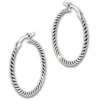 SilberDream Creole Zopfmuster 925 Sterling Silber Damen Ohrring SDO67292
