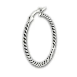 SilberDream Creole Zopfmuster 925 Sterling Silber Damen Ohrring SDO67292