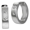 SilberDream Creole zwei Zirkonia weiß 925 Sterling Silber Damen SDO4360W