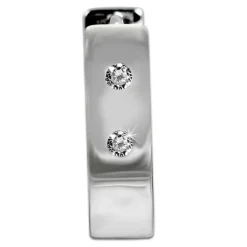 SilberDream Creole zwei Zirkonia weiß 925 Sterling Silber Damen SDO4360W