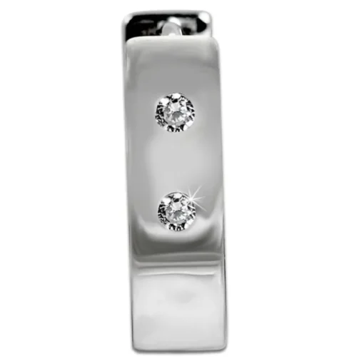 SilberDream Creole zwei Zirkonia weiß 925 Sterling Silber Damen SDO4360W