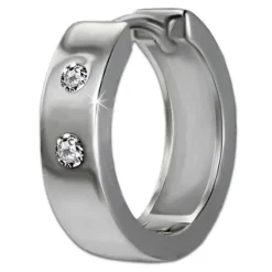 SilberDream Creole zwei Zirkonia weiß 925 Sterling Silber Damen SDO4360W