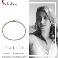 SilberDream Damen Armband Kugel 19cm rosevergoldet 925 Sterling Silber SDA2549E