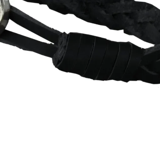 SilberDream Damen Lederarmband schwarz Glitzerverschluss Armband LAP522S