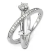 SilberDream Doppel Ring Zirkonia weiß Gr.58 925er Sterling Silber GSR400W58