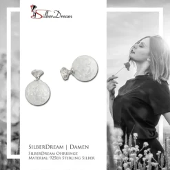 SilberDream Doppel-Ohrringe Zirkonia weiß Tribal Design 925 Silber SDO8514W