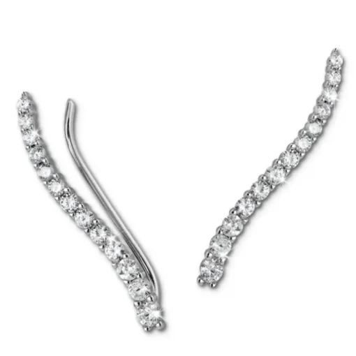 SilberDream Ear Cuff 13 kleine Zirkonias Ohrringe Ohrklemme 925 Silber GSO455W