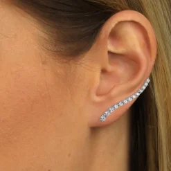 SilberDream Ear Cuff 13 kleine Zirkonias Ohrringe Ohrklemme 925 Silber GSO455W