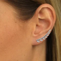 SilberDream Ear Cuff Blätter Ohrringe Ohrklemme 925 Sterling Silber GSO456W