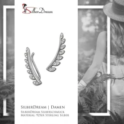 SilberDream Ear Cuff Blätter Ohrringe Ohrklemme 925 Sterling Silber GSO456W