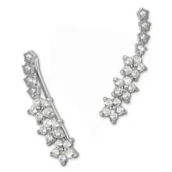 SilberDream Ear Cuff Blumenranke Ohrringe Ohrklemme 925 Sterling Silber GSO461W