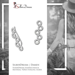 SilberDream Ear Cuff Circle Zirkonia Ohrringe Ohrklemme 925 Silber GSO424W