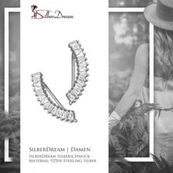 SilberDream Ear Cuff dreieckige Zirkonias Ohrringe Ohrklemme 925 Silber GSO475W