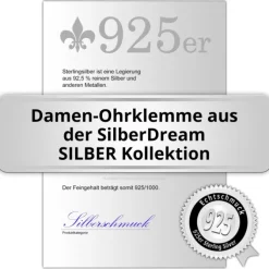 SilberDream Ear Cuff dreieckige Zirkonias Ohrringe Ohrklemme 925 Silber GSO475W