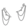 SilberDream Ear Cuff Herz Kettchen Zirkonia Ohrring Ohrklemme 925 Silber GSO454W