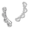 SilberDream Ear Cuff Herzen Zirkonia Ohrringe Ohrklemme 925 Silber GSO422W