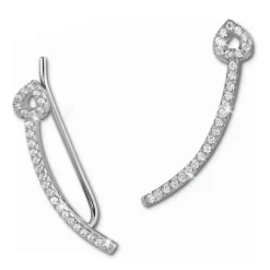 SilberDream Ear Cuff Herz Ohrringe Ohrklemme 925 Sterling Silber GSO458W
