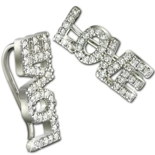 SilberDream Ear Cuff LOVE Ohrringe Ohrklemme 925 Sterling Silber GSO501W