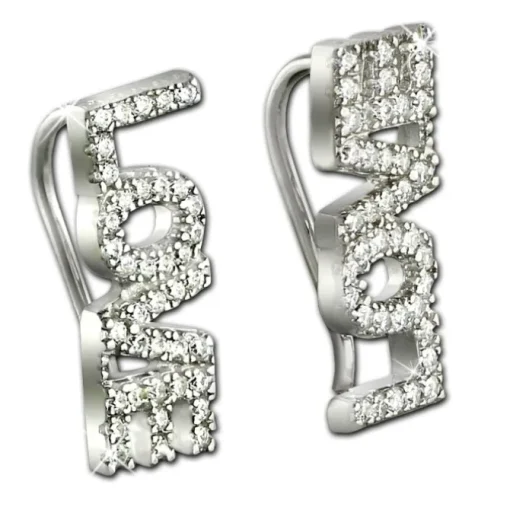 SilberDream Ear Cuff LOVE Ohrringe Ohrklemme 925 Sterling Silber GSO501W