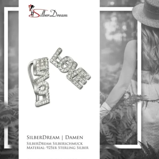 SilberDream Ear Cuff LOVE Ohrringe Ohrklemme 925 Sterling Silber GSO501W