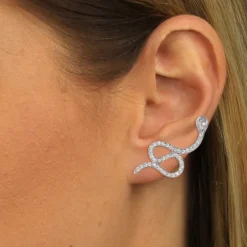 SilberDream Ear Cuff Schlange Ohrringe Ohrklemme 925 Sterling Silber GSO452W