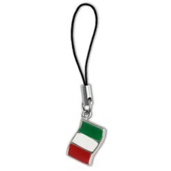 SilberDream Edelstahl Anhänger Italien Flagge - Telefon, Taschenanhänger FC4005