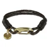 SilberDream Edelstahl golden Lederarmband braun Bolo-Armband LAP514B