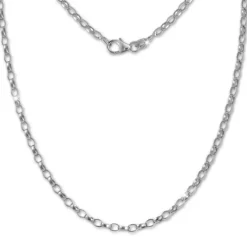 SilberDream Erbskette oval 925er Silber Halskette 45cm Kette SDK20945