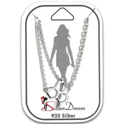 SilberDream Fußkette Bienenwabe mit Biene 25cm 925 Sterling Silber SDF5145J