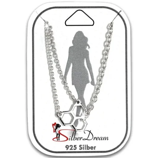 SilberDream Fußkette Bienenwabe mit Biene 25cm 925 Sterling Silber SDF5145J