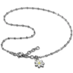 SilberDream Fußkette Blümchen 27cm 925 Sterling Silber SDF2204J