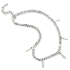 SilberDream Fußkette Blätter 25cm 925 Sterling Silber Damen SDF5045J
