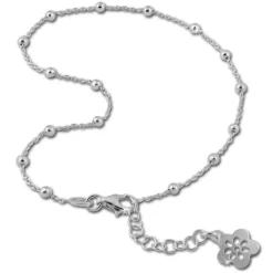 SilberDream Fußkette Blume offen 26cm 925 Sterling Silber SDF2156