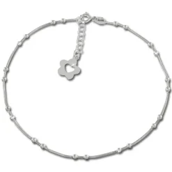 SilberDream Fußkette Blume offen 25,5cm 925 Sterling Silber SDF2115