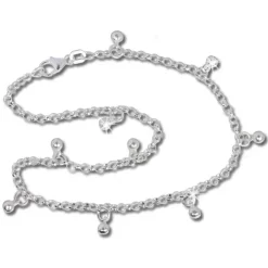 SilberDream Fußkette Bollywood 25,5cm 925 Sterling Silber SDF015