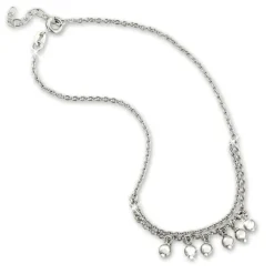 SilberDream Fußkette Dangle 25cm 925 Sterling Silber Damen SDF5195J