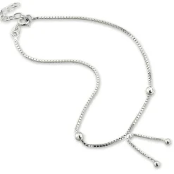 SilberDream Fußkette Dangle Kugeln 25cm 925 Sterling Silber Damen SDF5165J