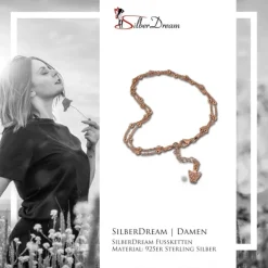 SilberDream Fußkette Engel rosevergoldet 27cm 925 Sterling Silber SDF2174E